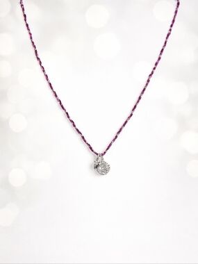 CLEARANCE American Eagle Outfitters Maroon Necklace with Silver Pendant